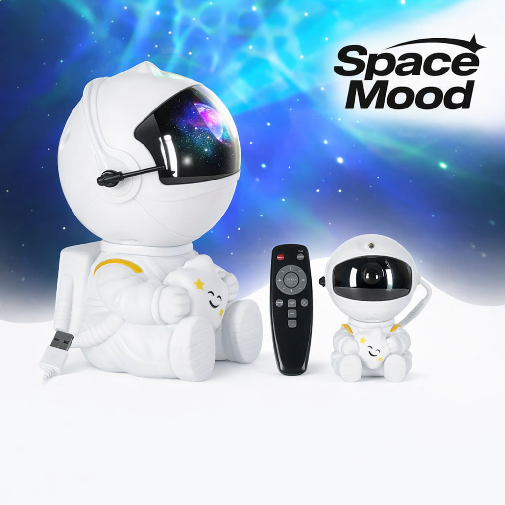 Lampka Astronauta SpaceMood™ – Projektor Gwiazd+ Pilot Do Zmieniania Kolorów GRATIS!