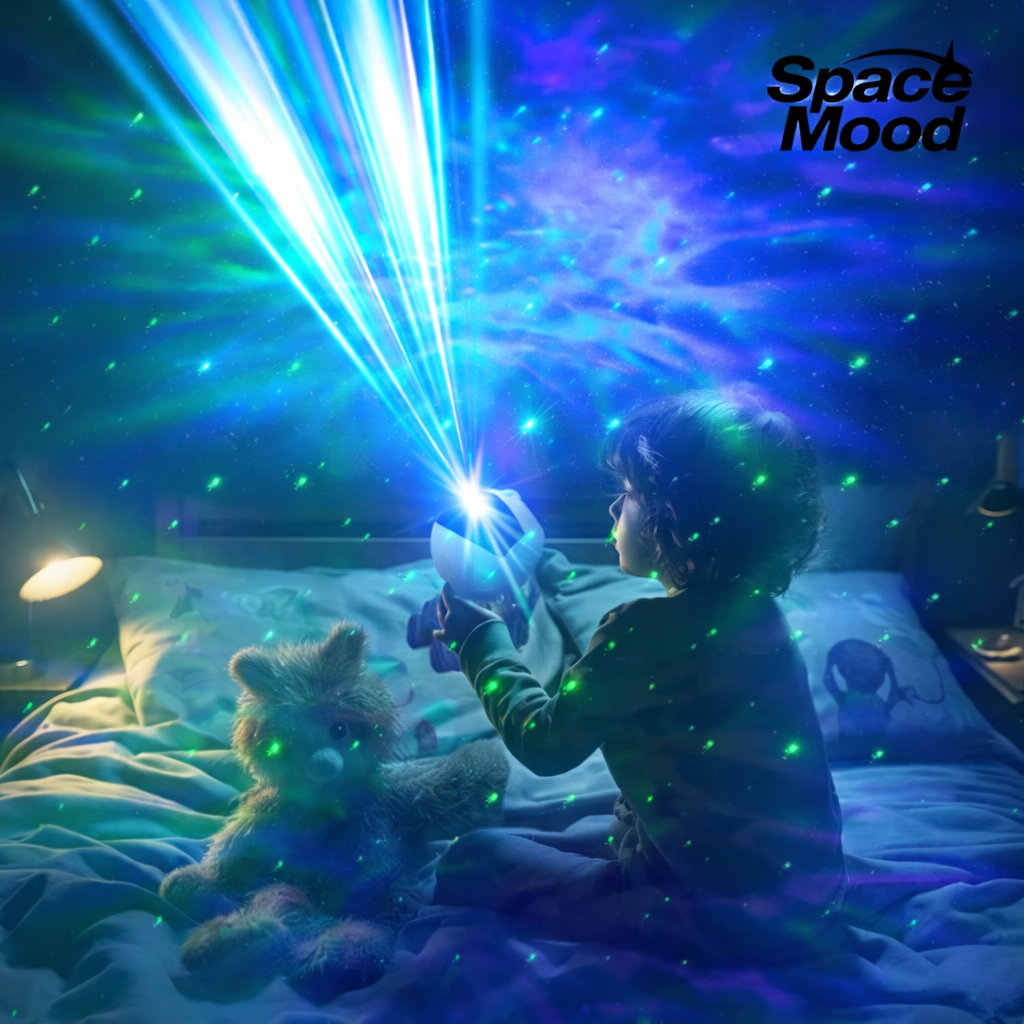 Lampka Astronauta SpaceMood™ – Projektor Gwiazd+ Pilot Do Zmieniania Kolorów GRATIS!